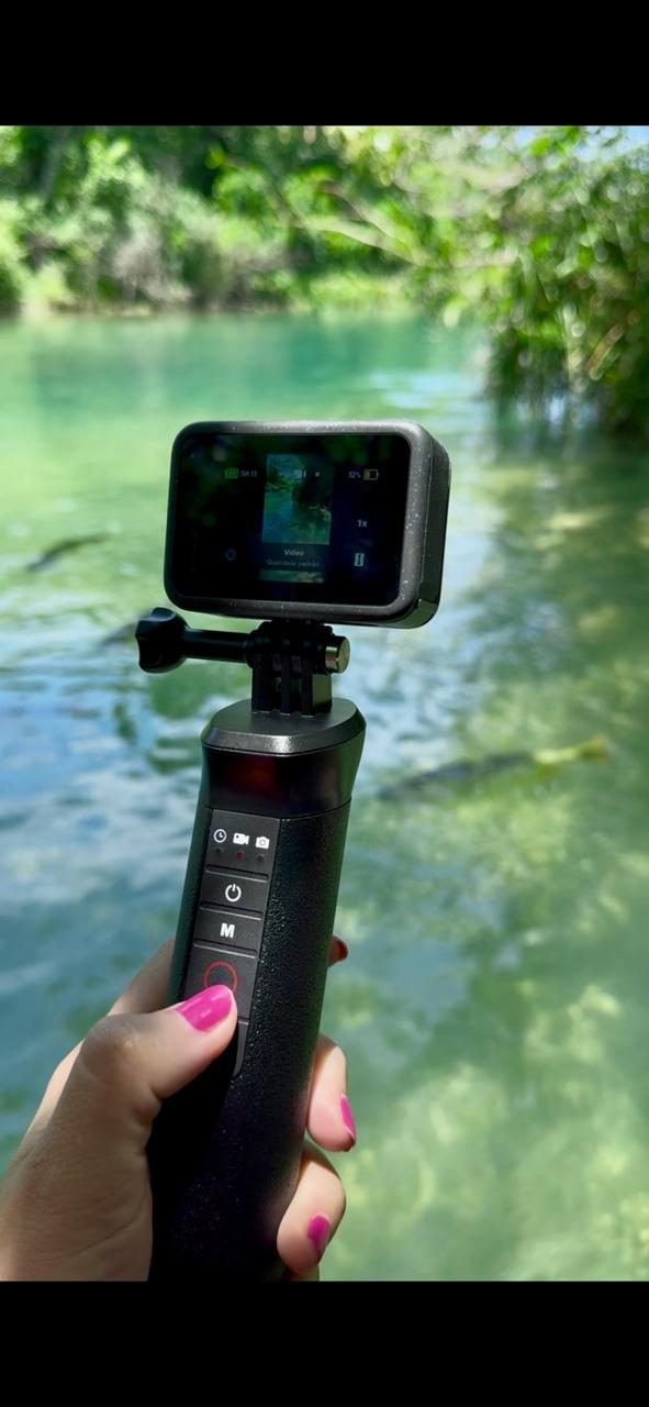 GoPro alugada em Bonito MS na mão de turista